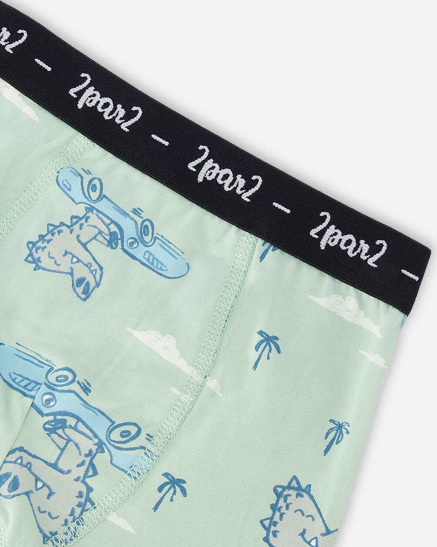 Organic Cotton Boxer Green Crocodile Print