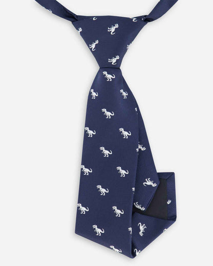 Neck Tie Blue Dino Print