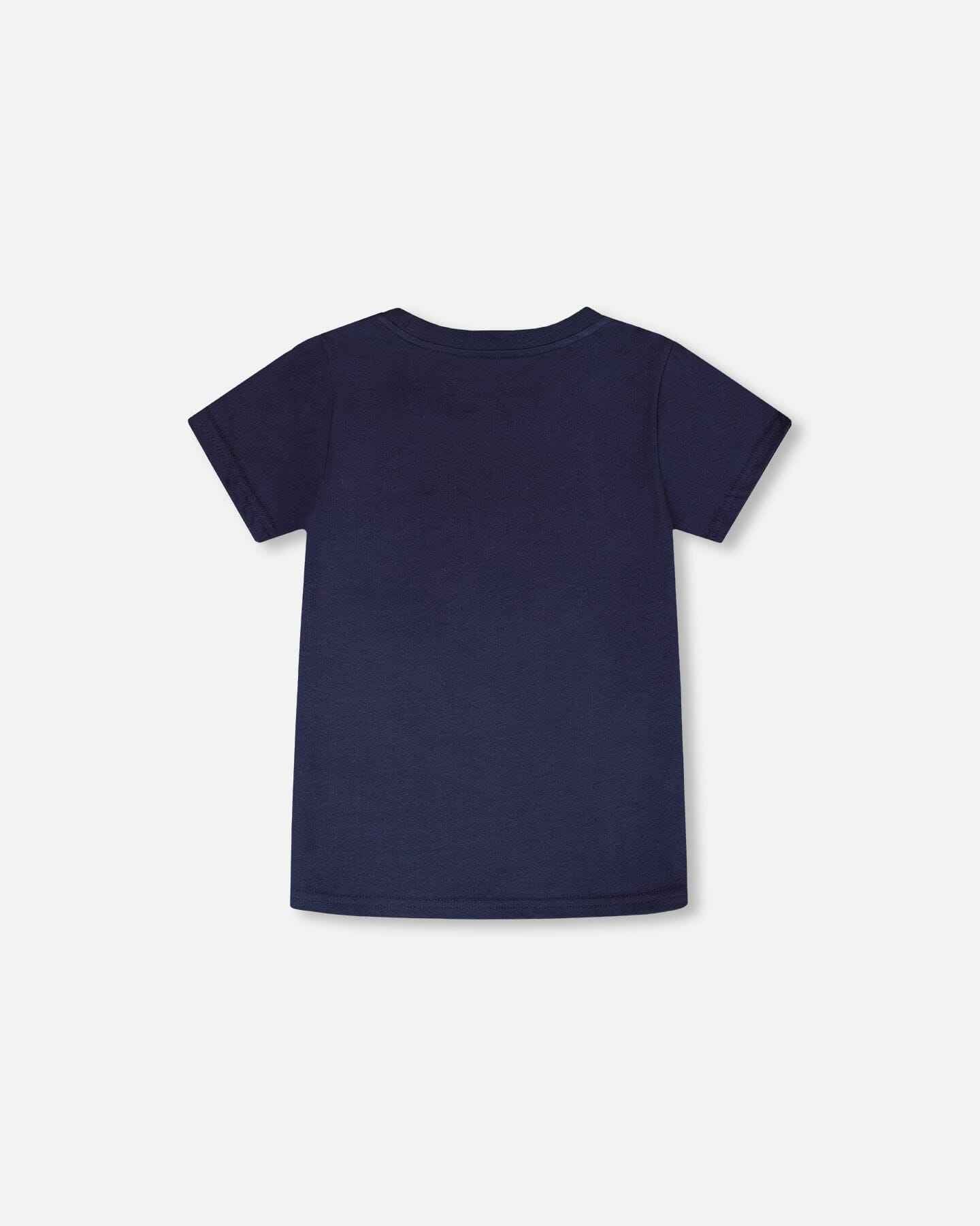 Jersey T-Shirt With Chest Pocket Dark Blue