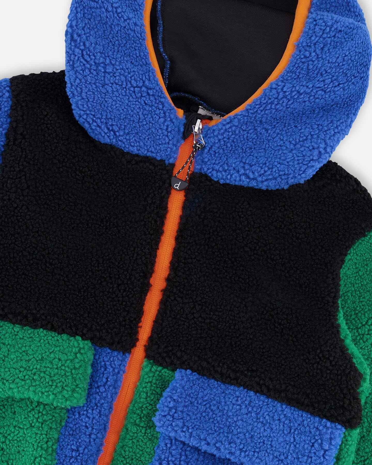 Sherpa Jacket Blue Colorblock
