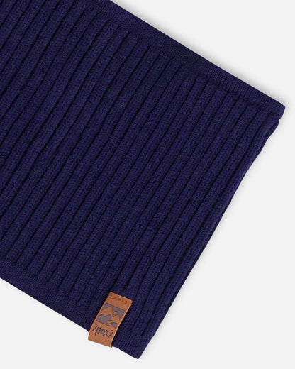 Knit Neckwarmer Navy Blue