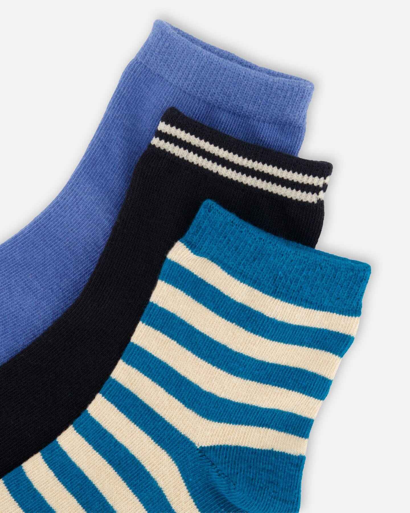Socks (3 Pairs) Set Striped Green