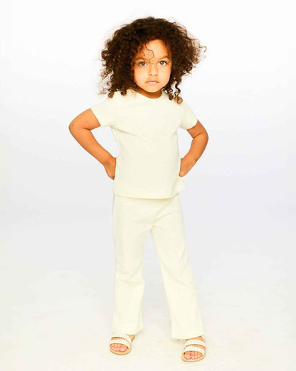 Crinkle Jersey T-Shirt Off White
