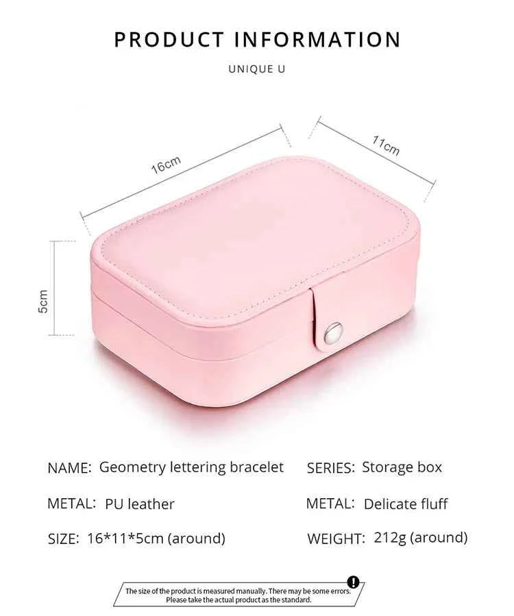 Treasure Keeper: Pink Pu Leather Jewelry Box For Rings, Necklaces & More