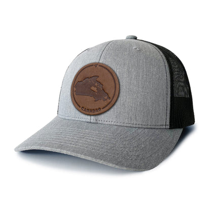 Canada Leather Patch Trucker Hat