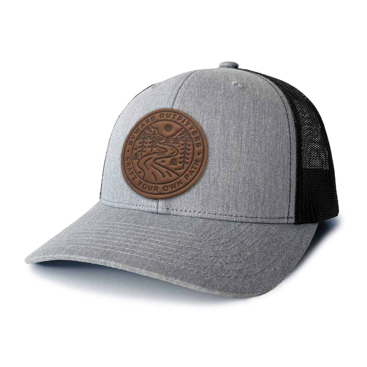 Winding Wilderness Leather Patch Trucker Hat