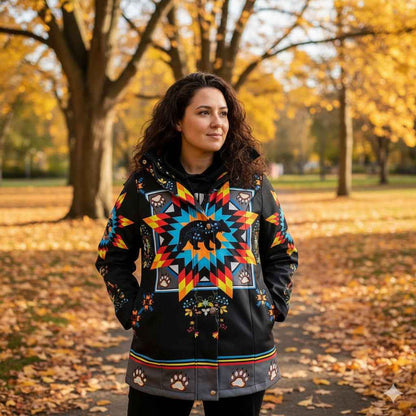 Midnight Bear 3/4-Length Coat