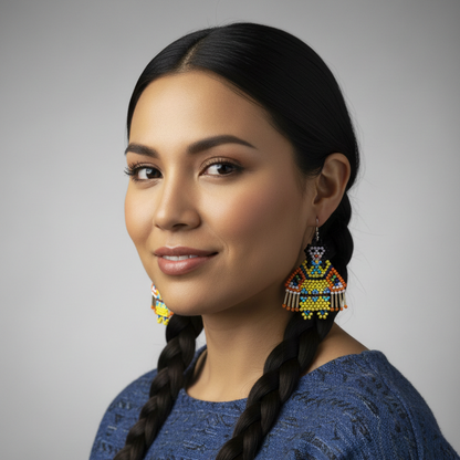 OldTribes™ American Kachina Doll Girl Woman (Yellow)