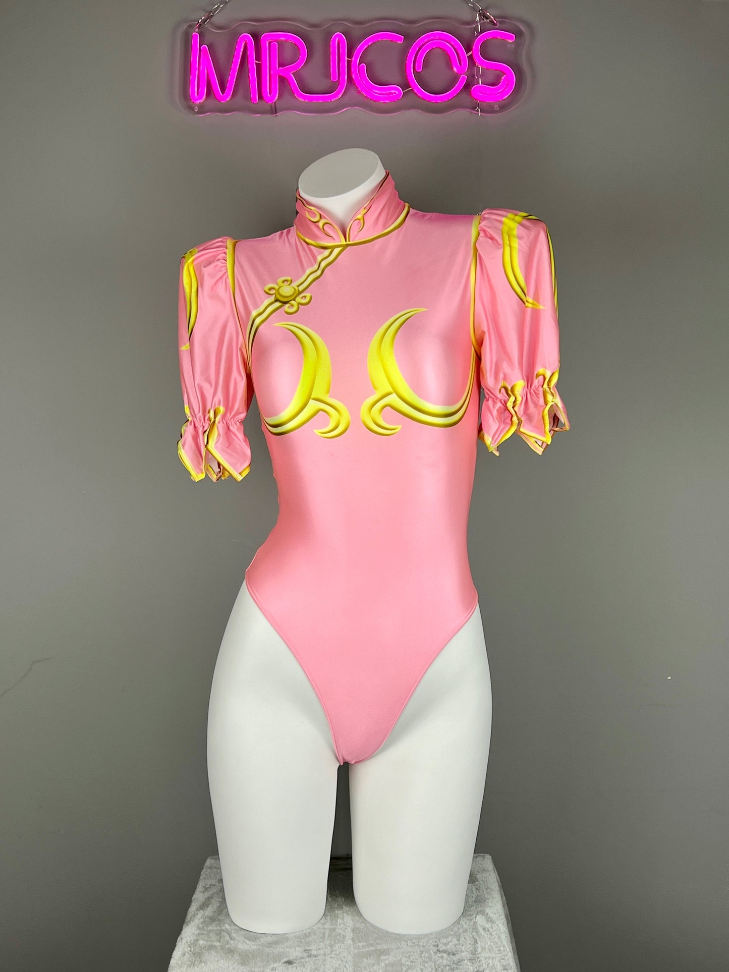 Super Hero Chun Li Spandex Cosplay Open Crotch Halloween Costume Bodysuit Sexy Lingerie