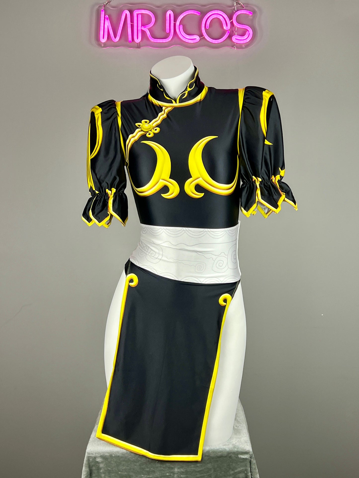 Super Hero Chun Li Spandex Cosplay Open Crotch Halloween Costume Bodysuit Sexy Lingerie