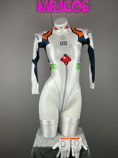 Anime Style Spandex Cosplay BodySuit Plugsuit Halloween Costume