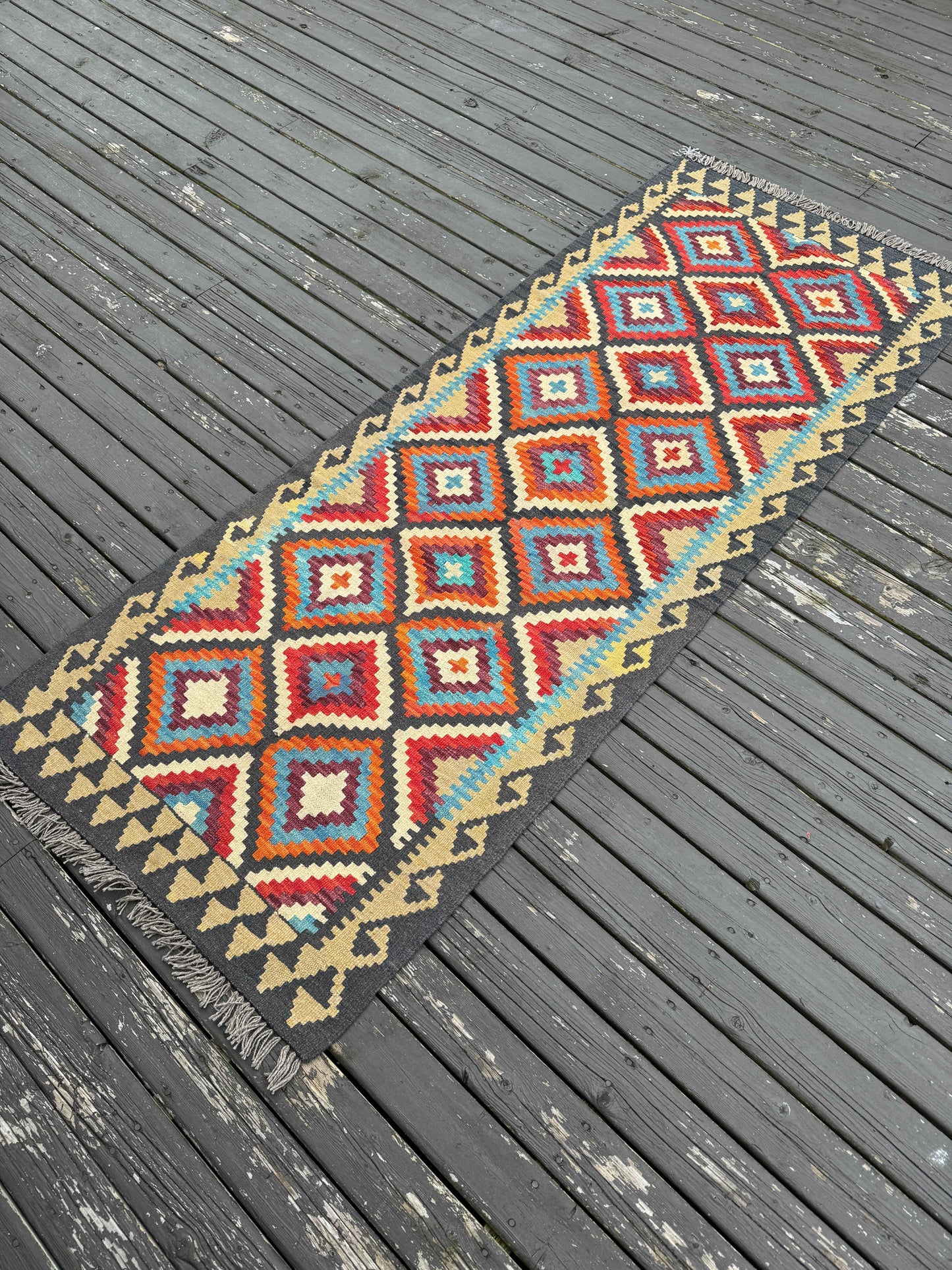 Afghan Maimana Kilim Runner | 2' 7" x 6' 8"