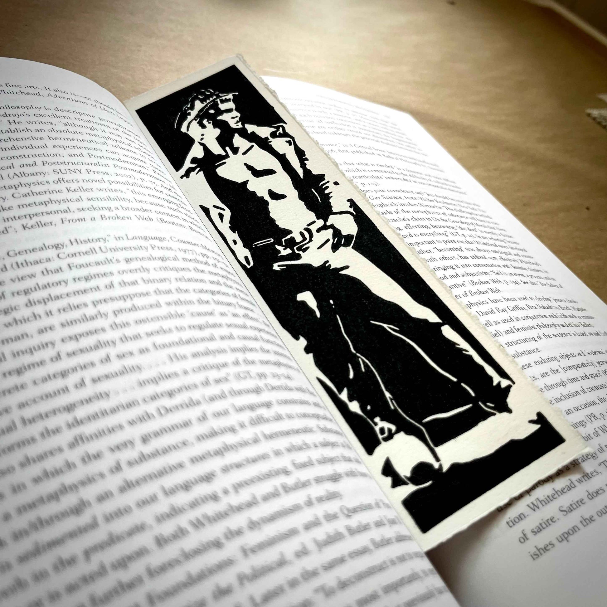 Leather David Bookmark | LINOCUT PRINT