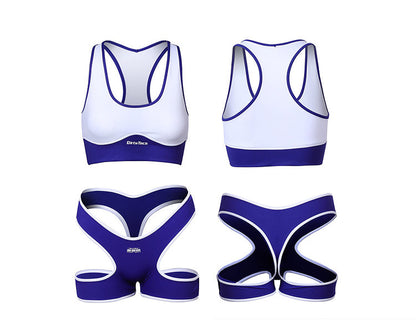 Anime Style 3-Piece Short Gymnastics Uniform Sports Tank Top with Sexy Cutout Shorts