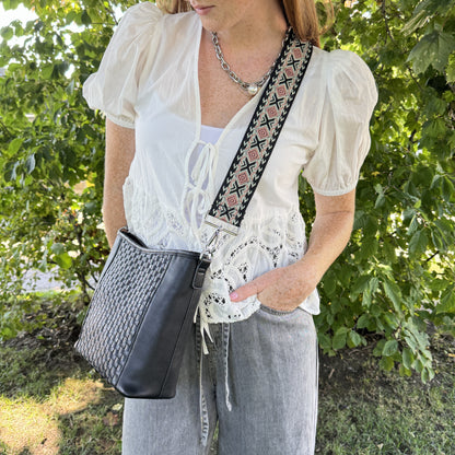 Stevie Woven Strap - Chrome