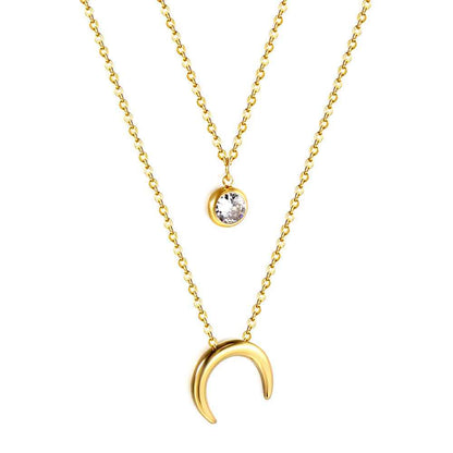 Triple Moon Diamond Necklace