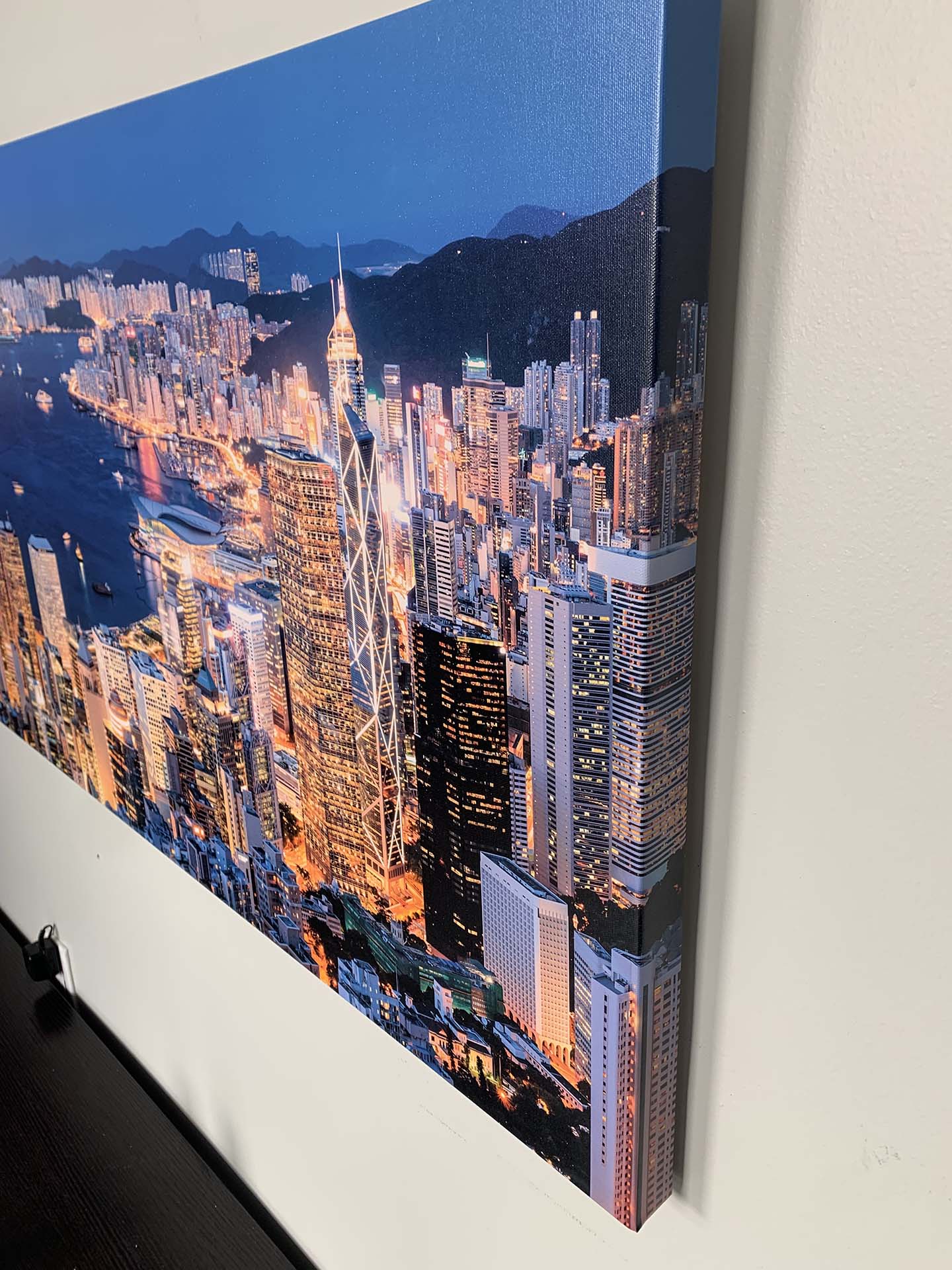 Leinwandbild-Hongkong-Skyline-Wandbild