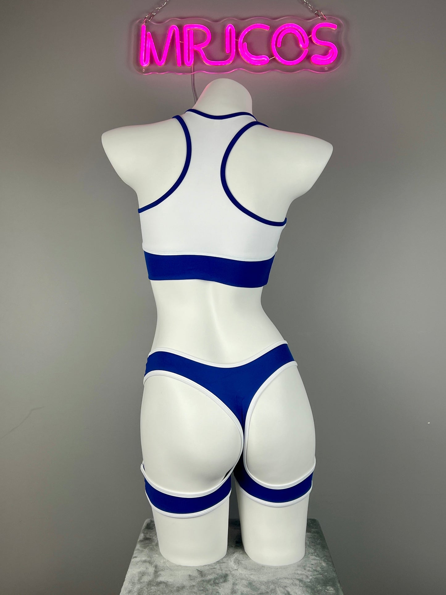 Anime Style 3-Piece Short Gymnastics Uniform Sports Tank Top with Sexy Cutout Shorts