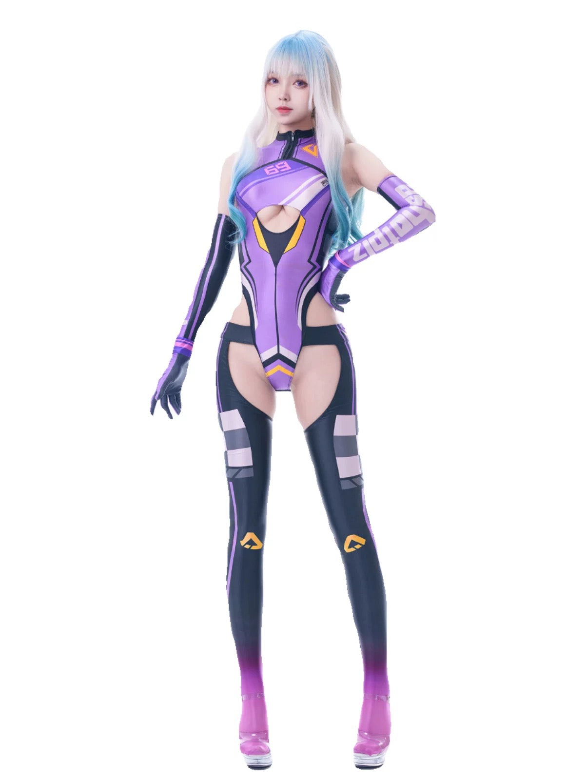 Anime Sci-fi Spandex Swimwear Racing Suit Wet Suit Race Queen Costume