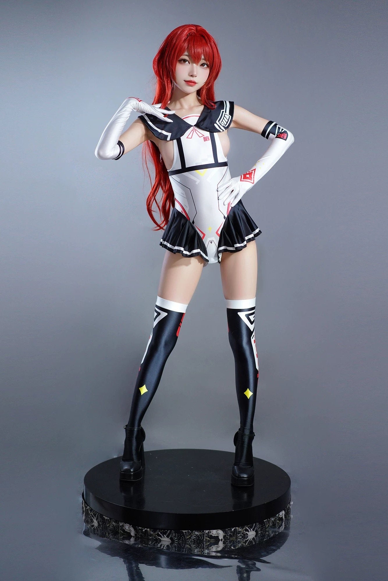 Japanese Anime Girl Spandex Swimwear Racing Suit Wet Suit Race Queen Costume