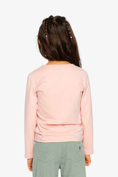 Long Sleeve Organic Cotton T-Shirt Pale Dusty Pink