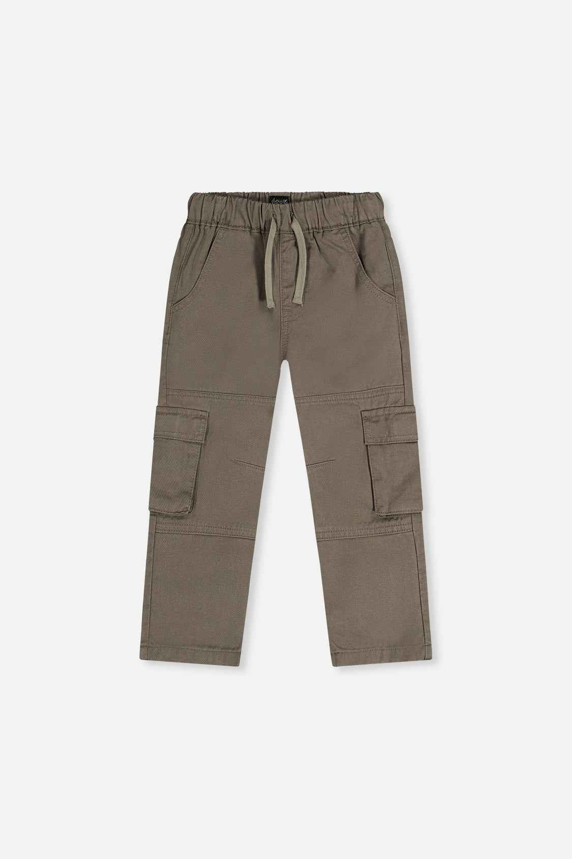 Twill Pants With Cargo Pockets Grey