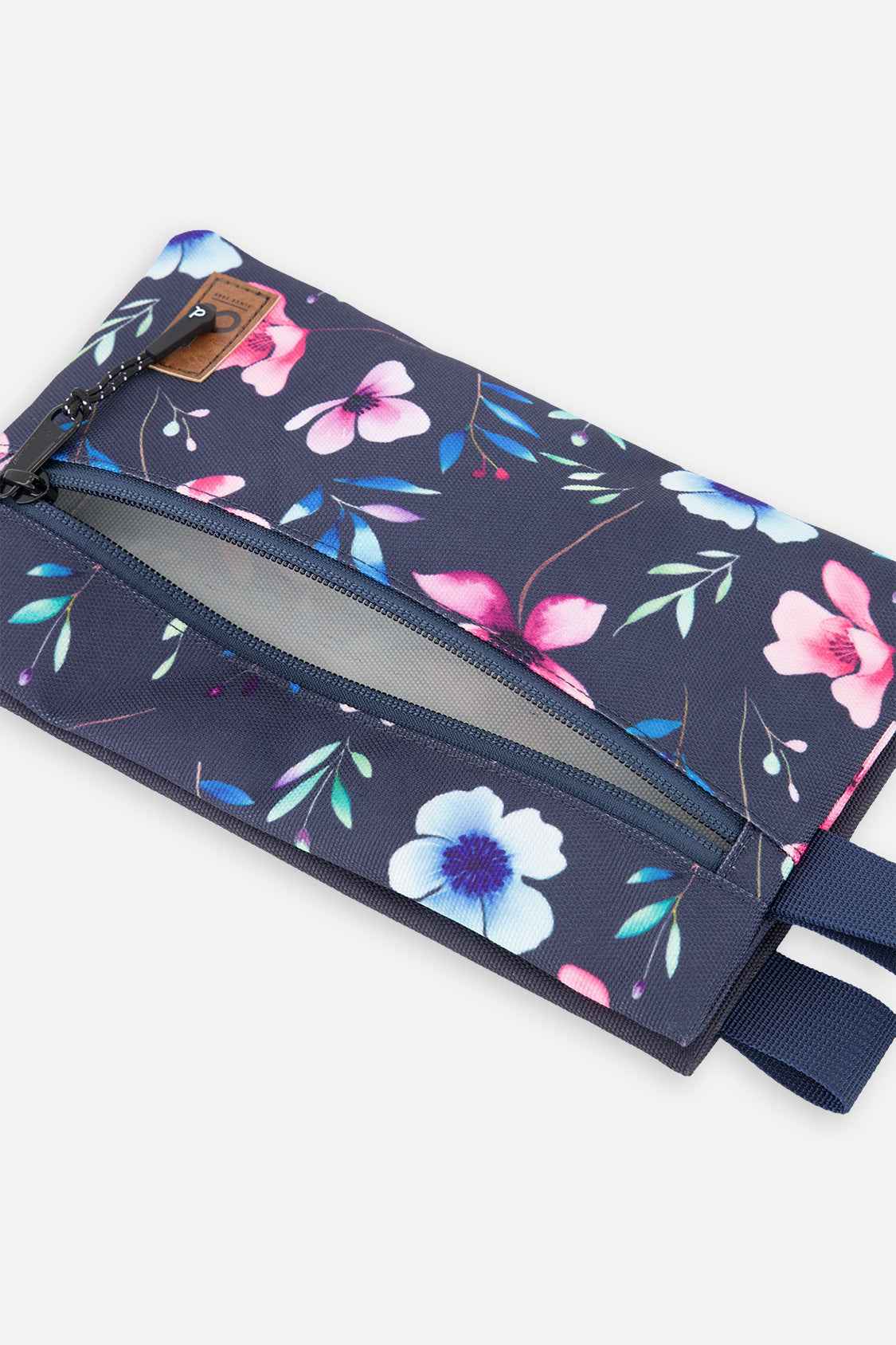 Pencil Case Blue Floral Print