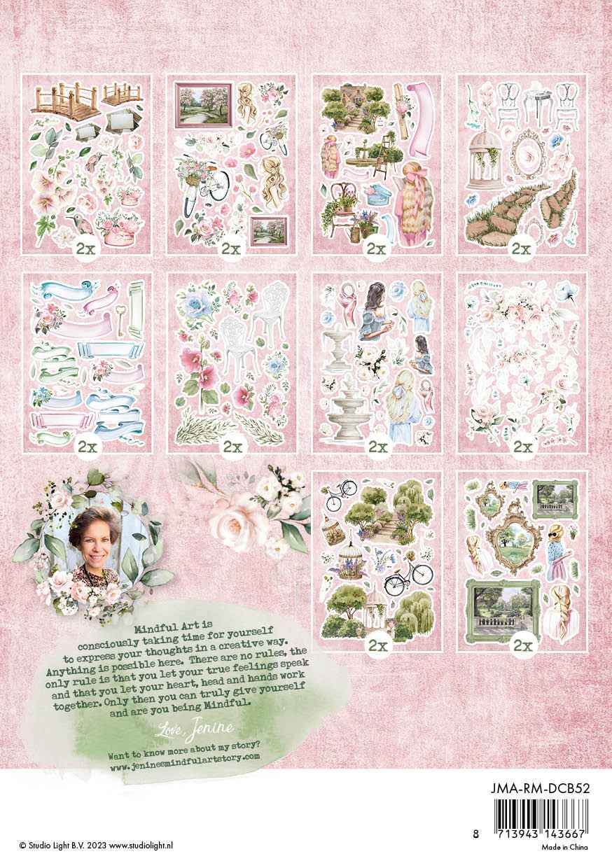 JMA Die Cut Block Paper Elements Romantic Moments 148x210x5mm 20 SH nr.52