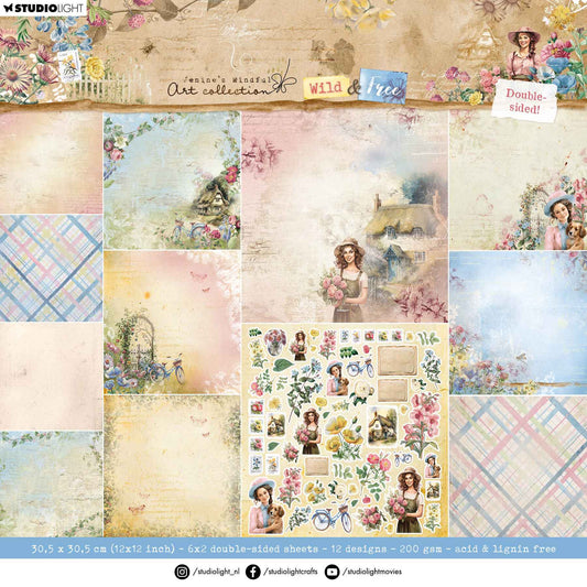 JMA Design Paper Pad Double-Sided Scrapbooking Wild & Free 12 SH