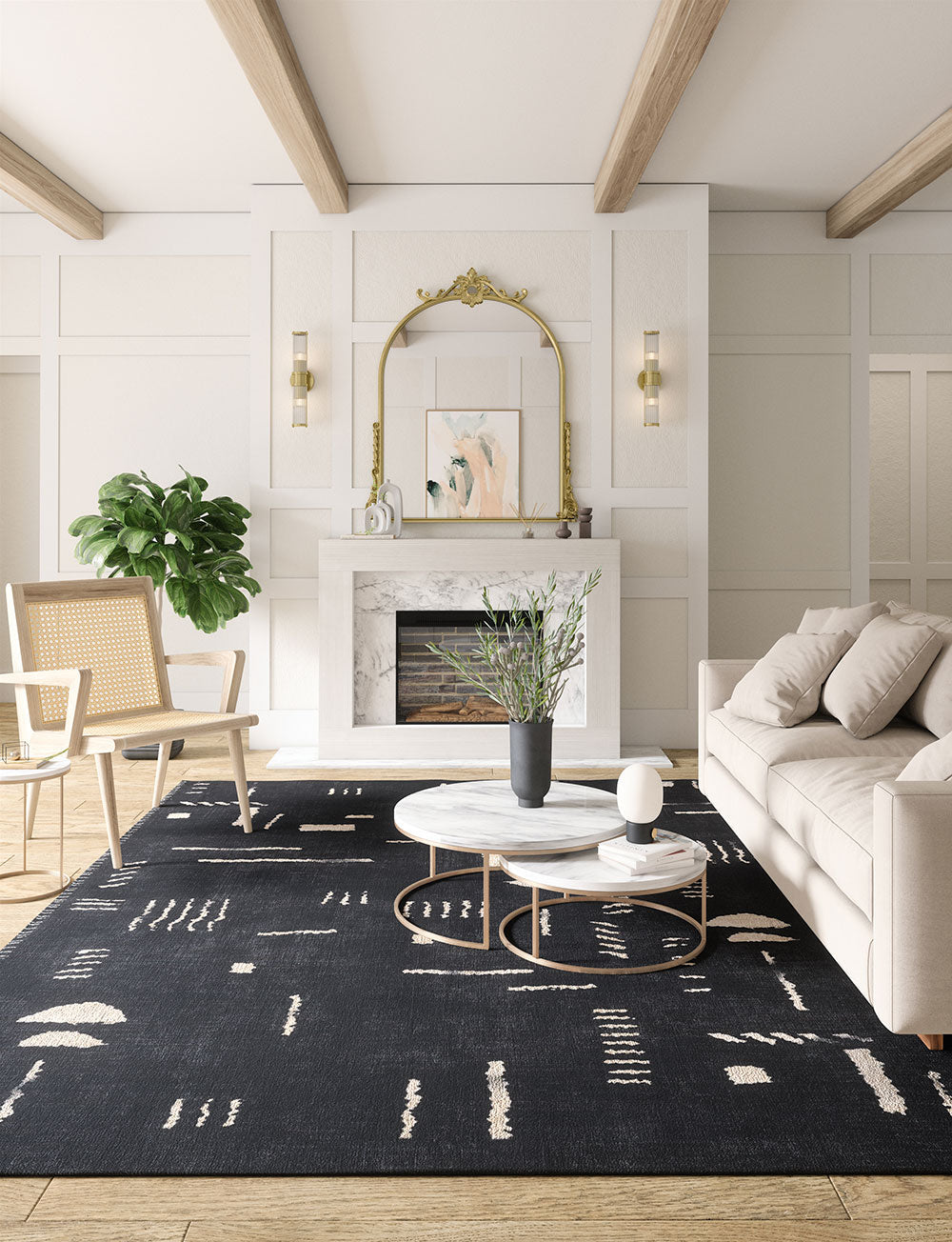 Jama Black Rug
