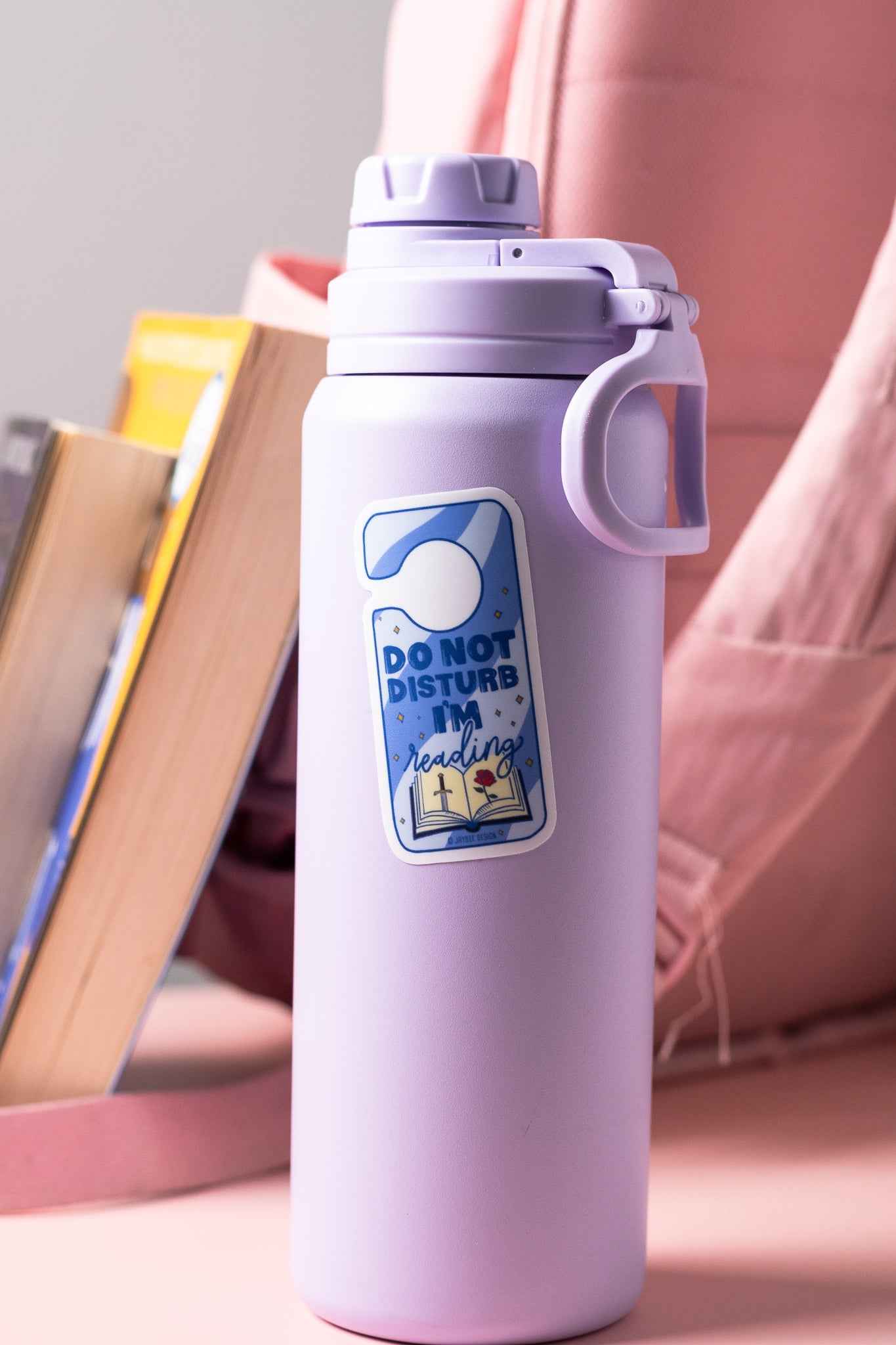 Do Not Disturb I'm Reading Coloured Vinyl Sticker