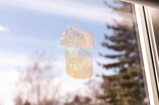 Mason Jar Bee Sun Catcher