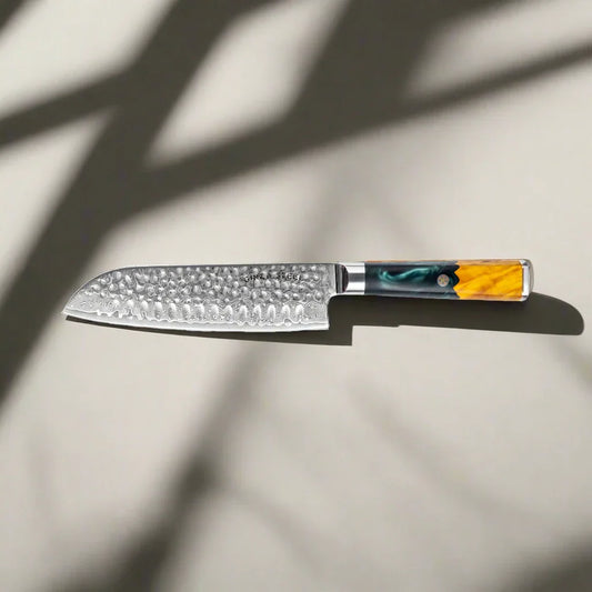 Kaze Katana Santoku Knife 7″ | Damascus Steel by Ginza Steel