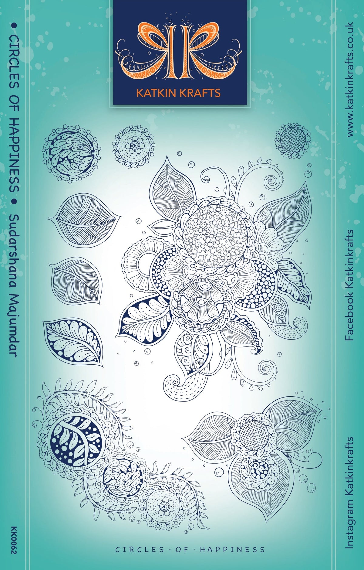 Katkin Krafts Circles Of Happiness 6 in x 8 in Clear Stamp Set