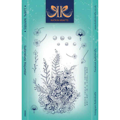 Katkin Krafts Coral Waters 6 in x 8 in Clear Stamp Set
