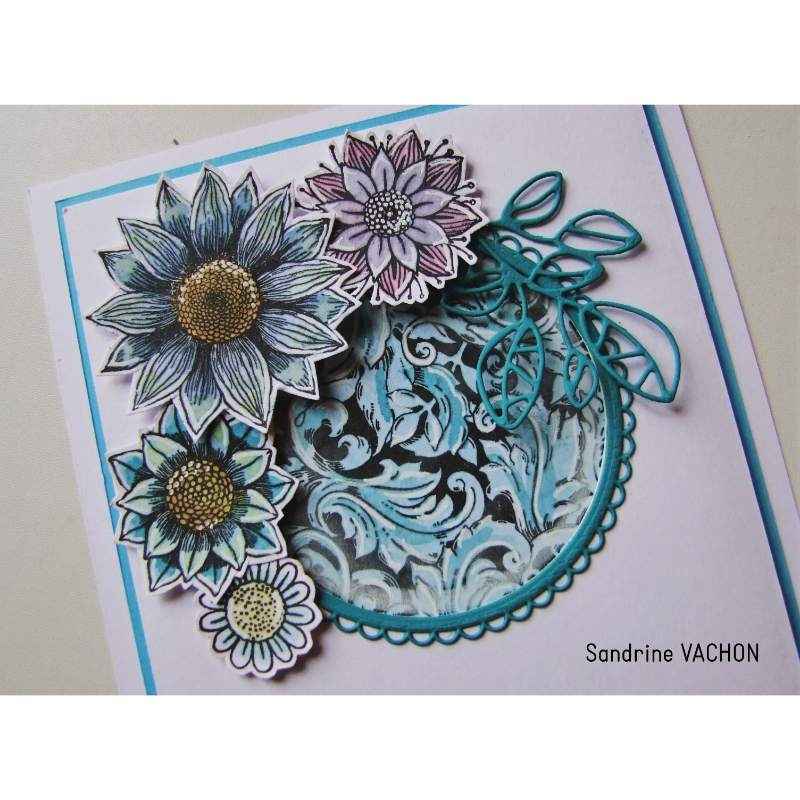Katkin Krafts Full Bloom 6 in x 8 in Clear Stamp Set