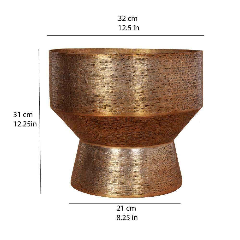 Kendrik – Messing-Bodenpflanzgefäß im Mid-Century-Stil (verschiedene Größen)