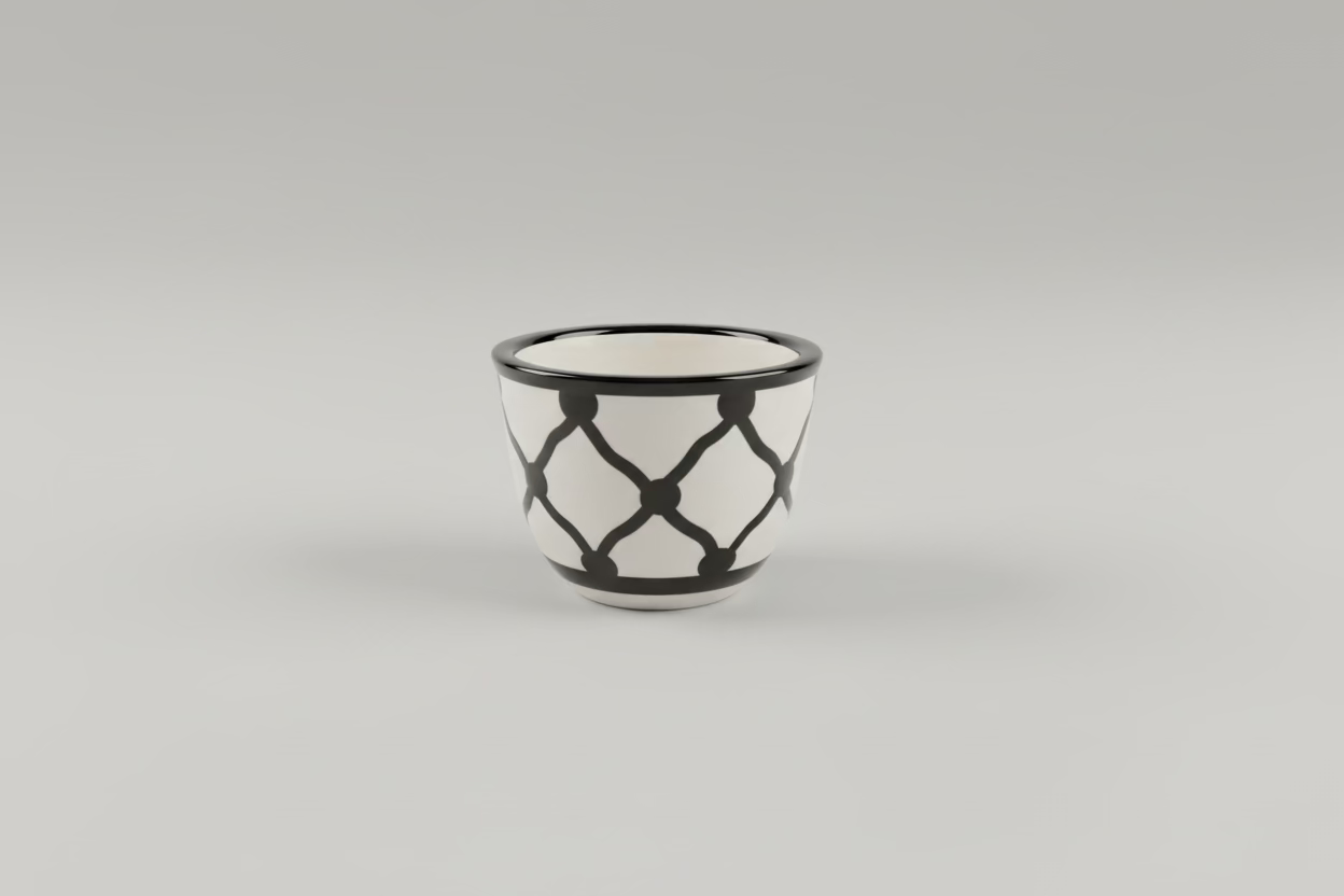 Komplettes Kaffeeservice | Kuffiyeh-Muster