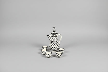 Komplettes Kaffeeservice | Kuffiyeh-Muster