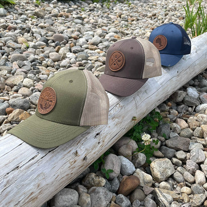 Ontario Leather Patch Trucker Hat