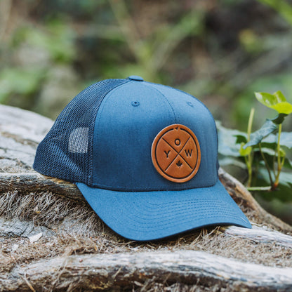 YOW Compass Leather Patch Trucker Hat