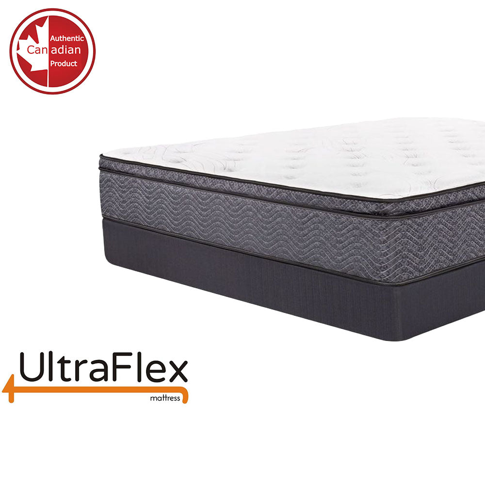 UltraFlex® REVIVE- Hybrid 12” Breathable Pillowtop, Spinal Support HDcoils, Luxury Comfort Hypoallergic Foam Encasement, Pressure Relieving Coils, Eco-Friendly Mattress (Made in Canada)