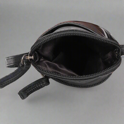 MET Small Leather Crossbody Bag | Compact Phone Bag with Front & Back Pockets