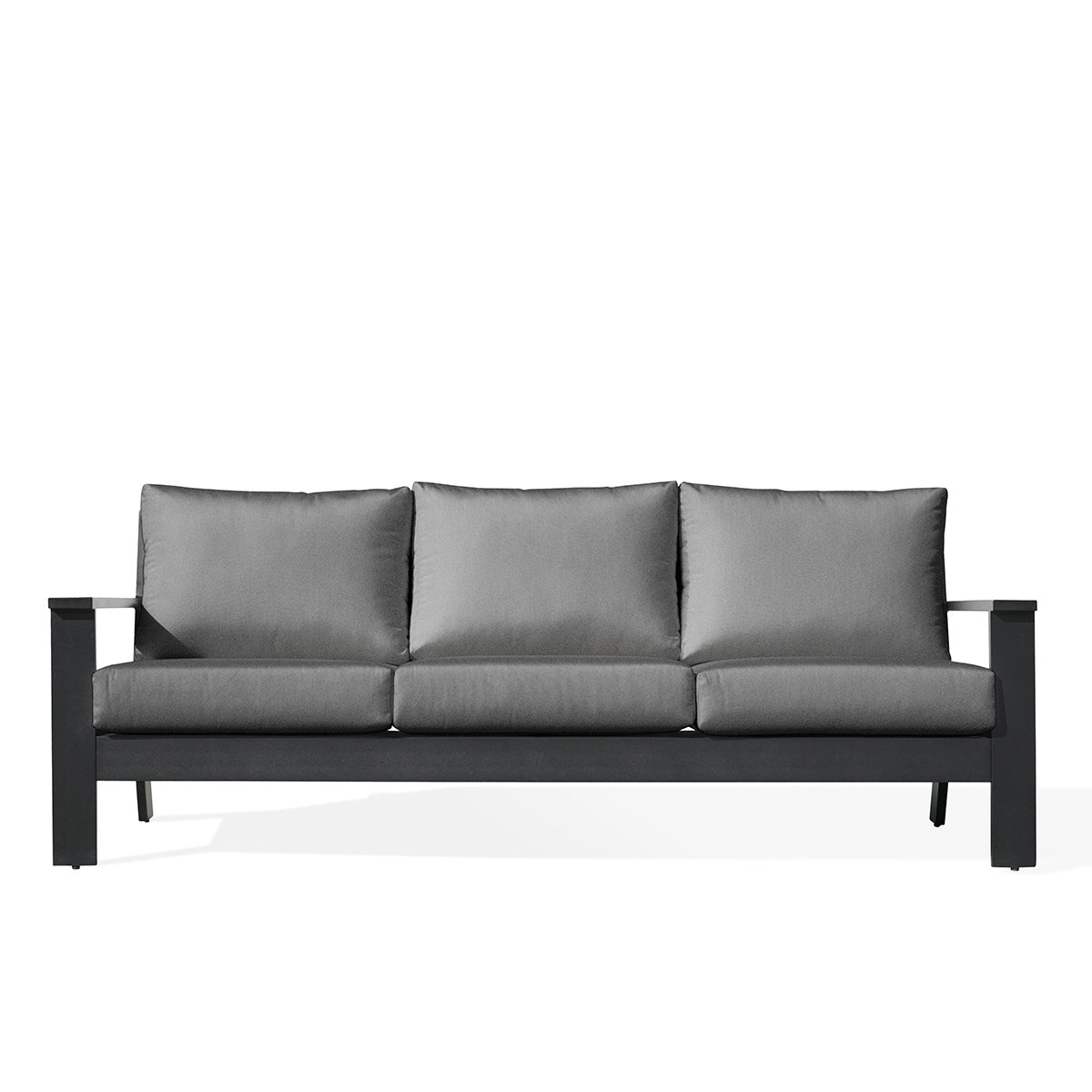 Magnolia Black Aluminum Sofa with Sunbrella® Cushions - AURABAGS SHOP