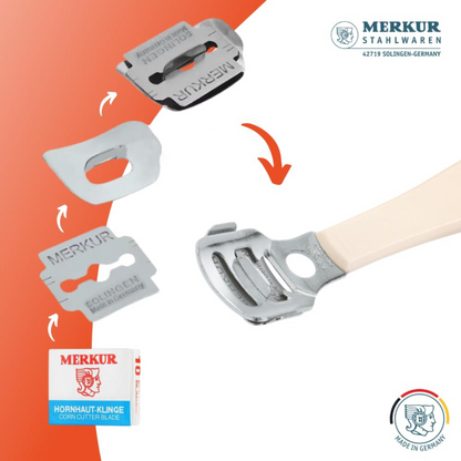 Merkur Corn Razor with White Plastic Handle