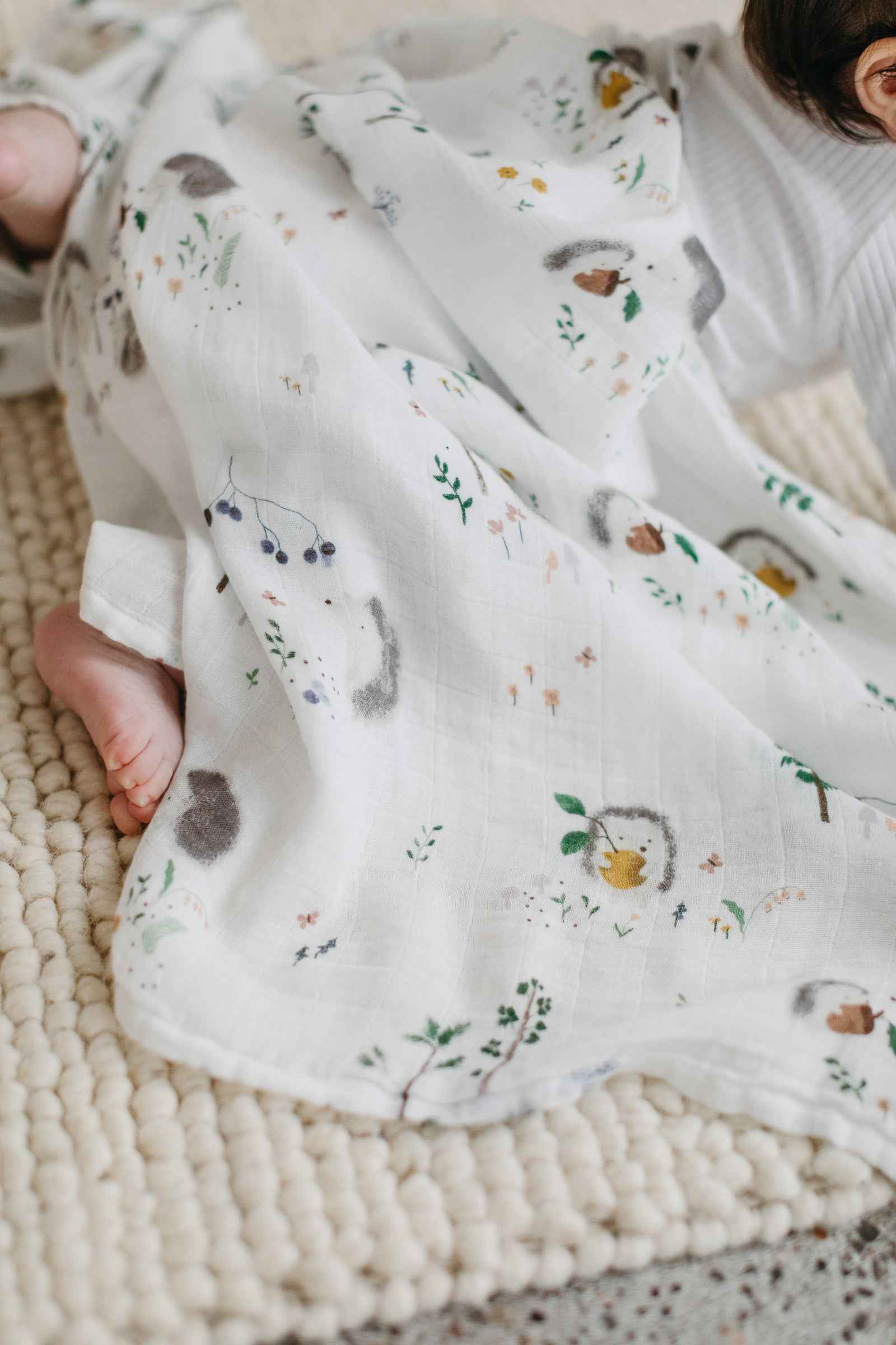 Muslin Swaddle - Hedgehogs