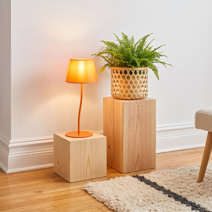 NICOLA Orange Mid-Century Modern Nachtlampe für Schlafzimmer, Wohnzimmer & Büro – Retro Akzentbeleuchtung