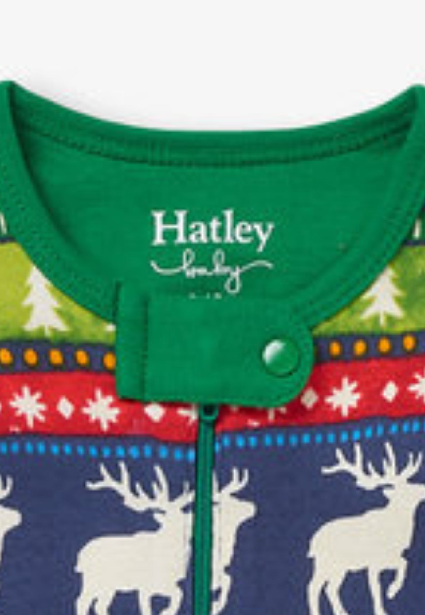 Navy Painted Fair Isle Baby Footed Sleeper