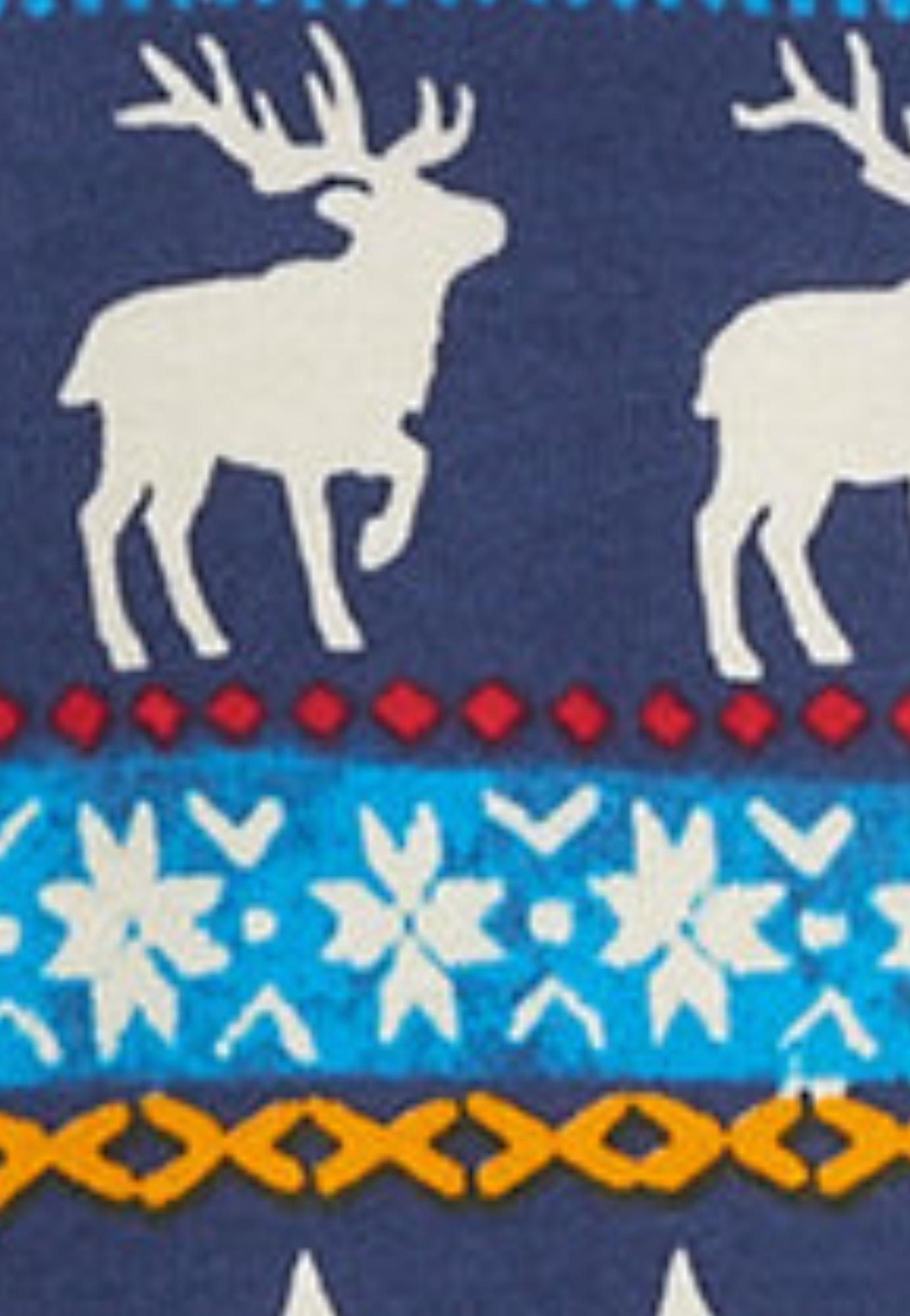 Navy Painted Fair Isle Baby Footed Sleeper