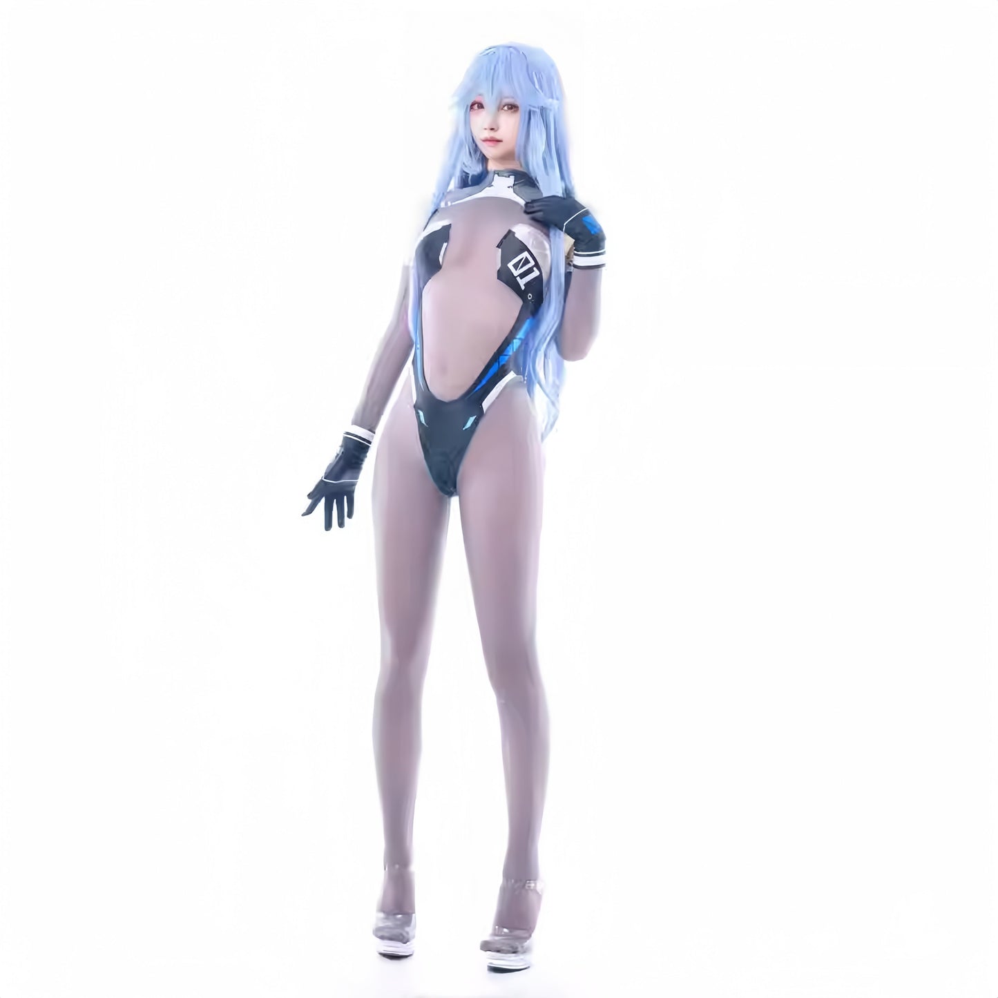 Anime Sci-Fi Spandex Cosplay Open Crotch Bodysuit Costume Lingerie Zentai
